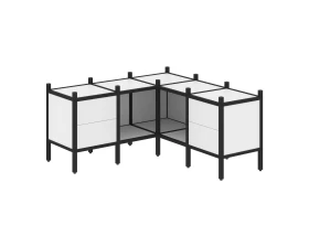 Угловой внутренний стеллаж L-27 1278x1278x636 Лофт / Loft images