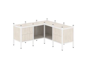 Угловой внутренний стеллаж L-27 1278x1278x636 Лофт / Loft images