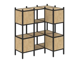 Угловой внутренний стеллаж L-29 1278x862x1458 Лофт / Loft images