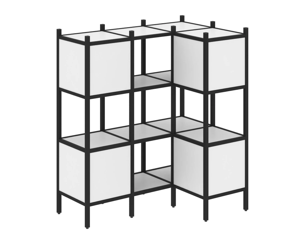 Угловой внутренний стеллаж L-29 1278x862x1458 Лофт / Loft