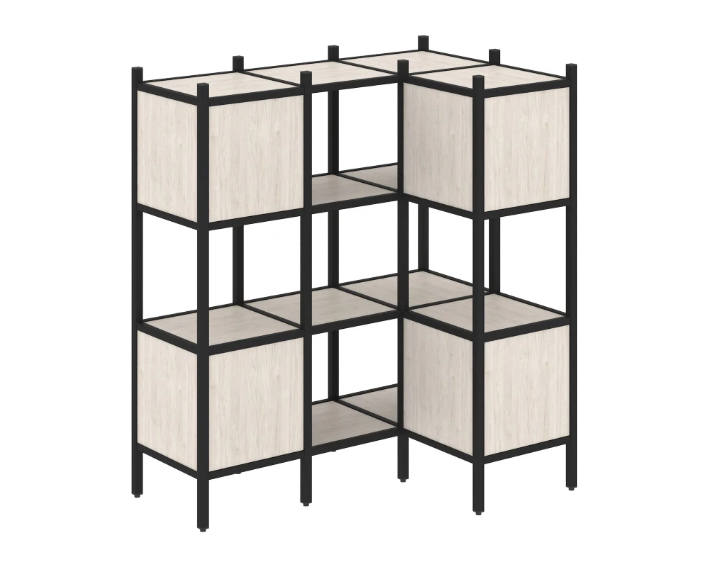 Угловой внутренний стеллаж L-29 1278x862x1458 Лофт / Loft