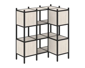 Угловой внутренний стеллаж L-29 1278x862x1458 Лофт / Loft images