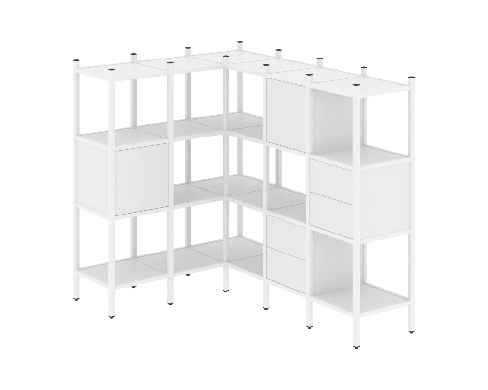 Угловой внутренний стеллаж L-30 1278x1278x1458 Лофт / Loft