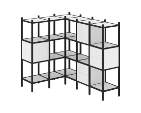 Угловой внутренний стеллаж L-30 1278x1278x1458 Лофт / Loft images