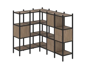 Угловой внутренний стеллаж L-30 1278x1278x1458 Лофт / Loft images