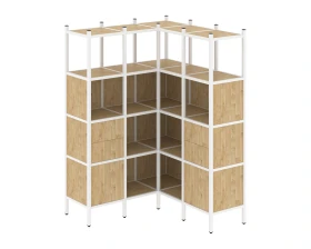 Угловой внутренний стеллаж L-33 1278x1278x1869 Лофт / Loft images