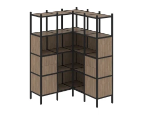 Угловой внутренний стеллаж L-33 1278x1278x1869 Лофт / Loft images