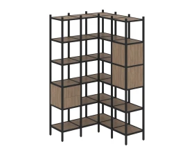 Угловой внутренний стеллаж L-34 1278x1278x2280 Лофт / Loft images