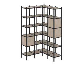 Угловой внутренний стеллаж L-34 1278x1278x2280 Лофт / Loft images