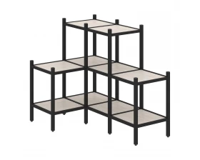 Угловой внутренний стеллаж L-37 862x1278x1047 Лофт / Loft images