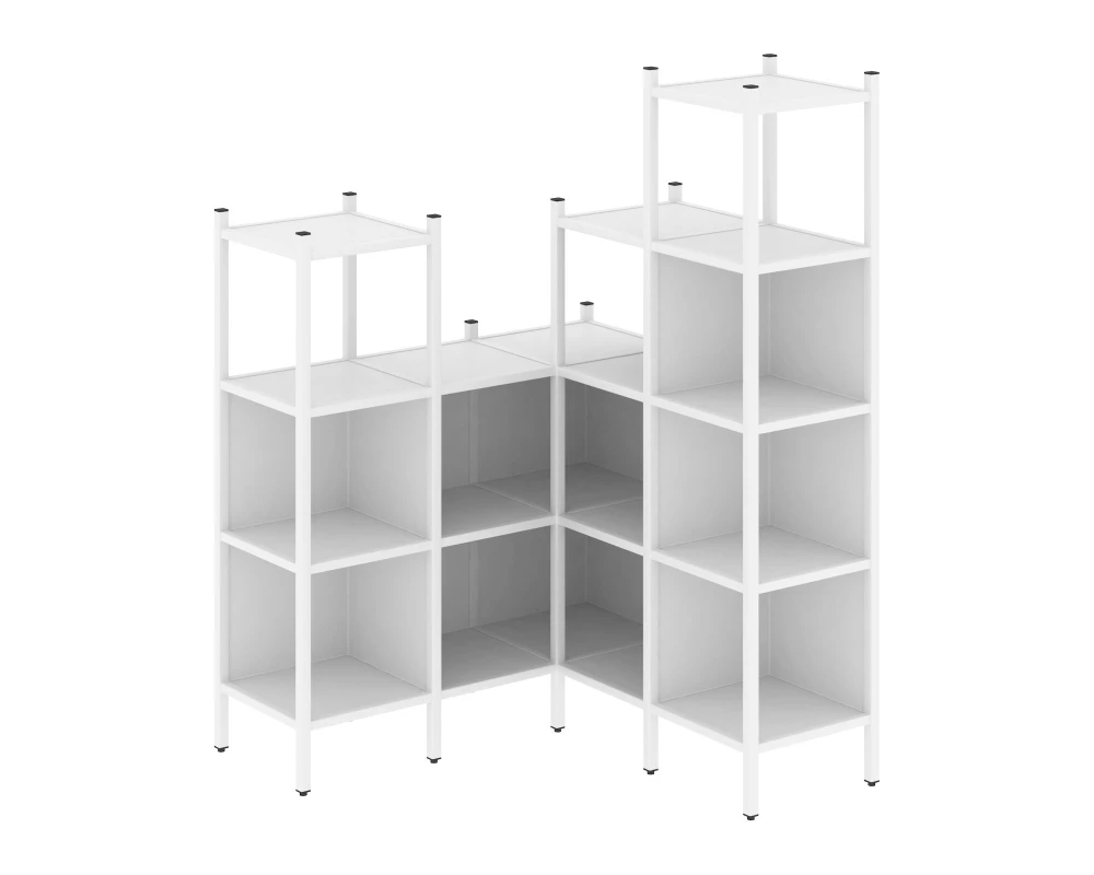Угловой внутренний стеллаж L-39 1278x1278x1869 Лофт / Loft