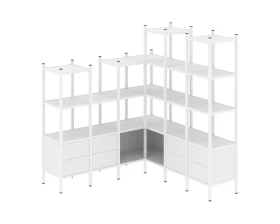 Угловой внутренний стеллаж L-41 1694x1694x1869 Лофт / Loft images