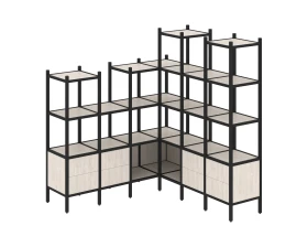 Угловой внутренний стеллаж L-41 1694x1694x1869 Лофт / Loft images