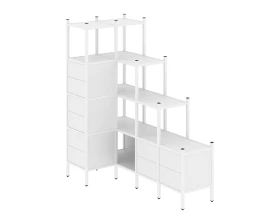 Угловой внутренний стеллаж L-42 862x1694x1869 Лофт / Loft images