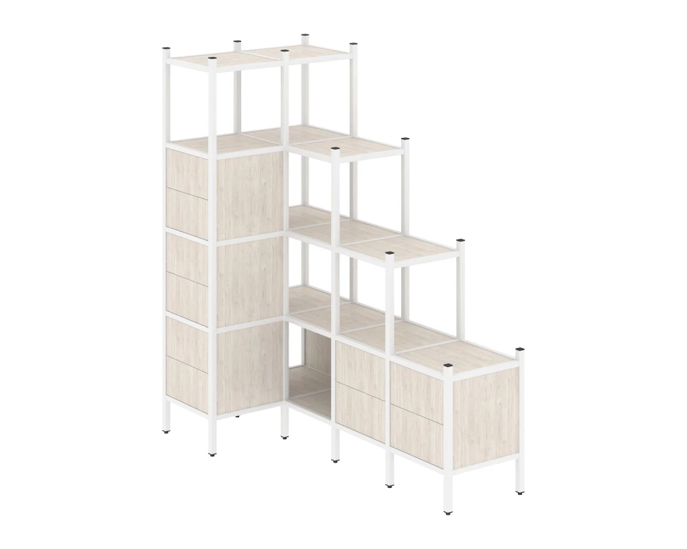 Угловой внутренний стеллаж L-42 862x1694x1869 Лофт / Loft