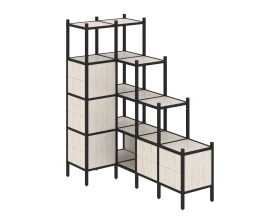 Угловой внутренний стеллаж L-42 862x1694x1869 Лофт / Loft images