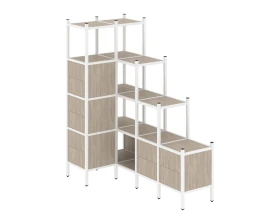 Угловой внутренний стеллаж L-42 862x1694x1869 Лофт / Loft images