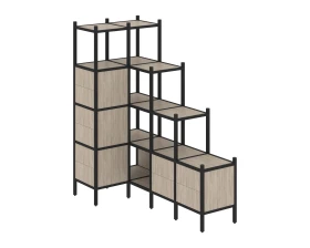 Угловой внутренний стеллаж L-42 862x1694x1869 Лофт / Loft images