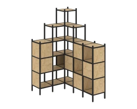 Угловой внутренний стеллаж L-43 1278x1694x2280 Лофт / Loft images