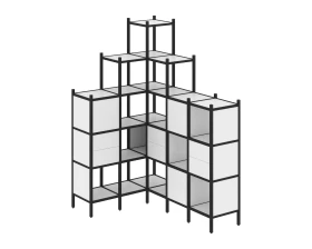 Угловой внутренний стеллаж L-43 1278x1694x2280 Лофт / Loft images