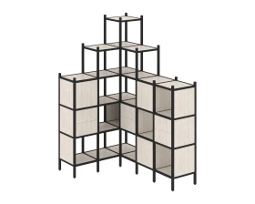 Угловой внутренний стеллаж L-43 1278x1694x2280 Лофт / Loft images