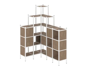 Угловой внутренний стеллаж L-43 1278x1694x2280 Лофт / Loft images