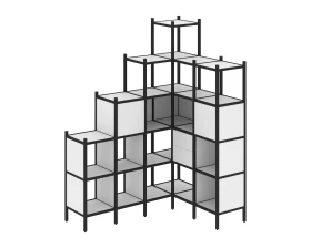 Угловой внутренний стеллаж L-44 1694x1278x2280 Лофт / Loft images