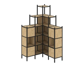 Угловой внутренний стеллаж L-45 1278x1278x2280 Лофт / Loft images