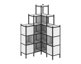 Угловой внутренний стеллаж L-45 1278x1278x2280 Лофт / Loft images