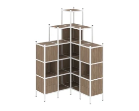 Угловой внутренний стеллаж L-45 1278x1278x2280 Лофт / Loft images