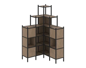 Угловой внутренний стеллаж L-45 1278x1278x2280 Лофт / Loft images