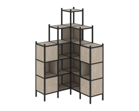 Угловой внутренний стеллаж L-45 1278x1278x2280 Лофт / Loft images