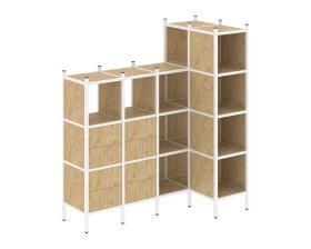 Угловой внутренний стеллаж L-47 1694x862x1869 Лофт / Loft images