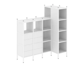 Угловой внутренний стеллаж L-47 1694x862x1869 Лофт / Loft images