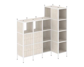 Угловой внутренний стеллаж L-47 1694x862x1869 Лофт / Loft images