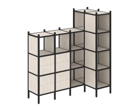 Угловой внутренний стеллаж L-47 1694x862x1869 Лофт / Loft images