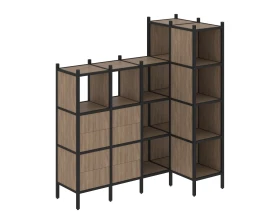 Угловой внутренний стеллаж L-47 1694x862x1869 Лофт / Loft images