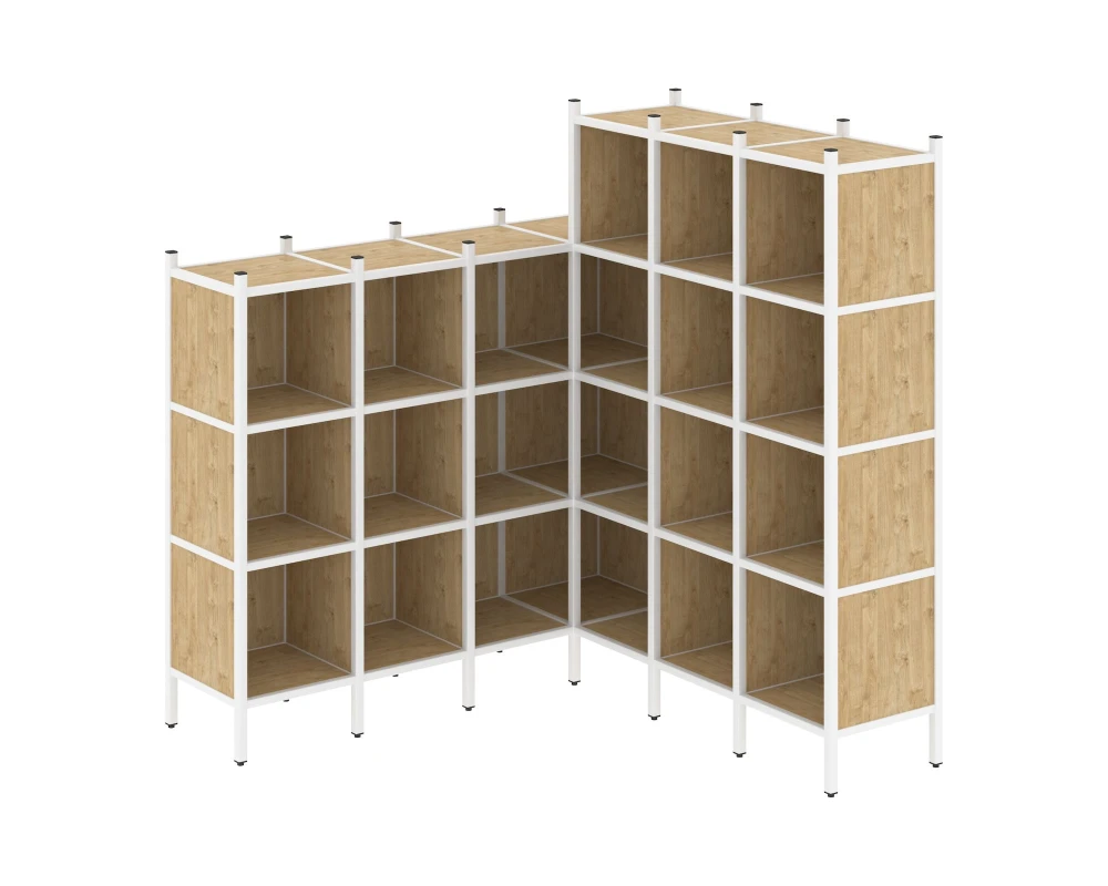 Угловой внутренний стеллаж L-50 1694x1694x1869 Лофт / Loft