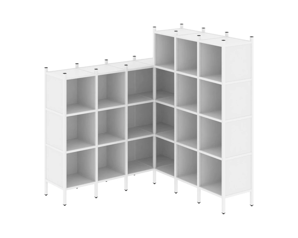 Угловой внутренний стеллаж L-50 1694x1694x1869 Лофт / Loft