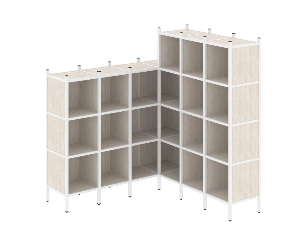 Угловой внутренний стеллаж L-50 1694x1694x1869 Лофт / Loft