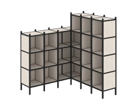 Угловой внутренний стеллаж L-50 1694x1694x1869 Лофт / Loft images