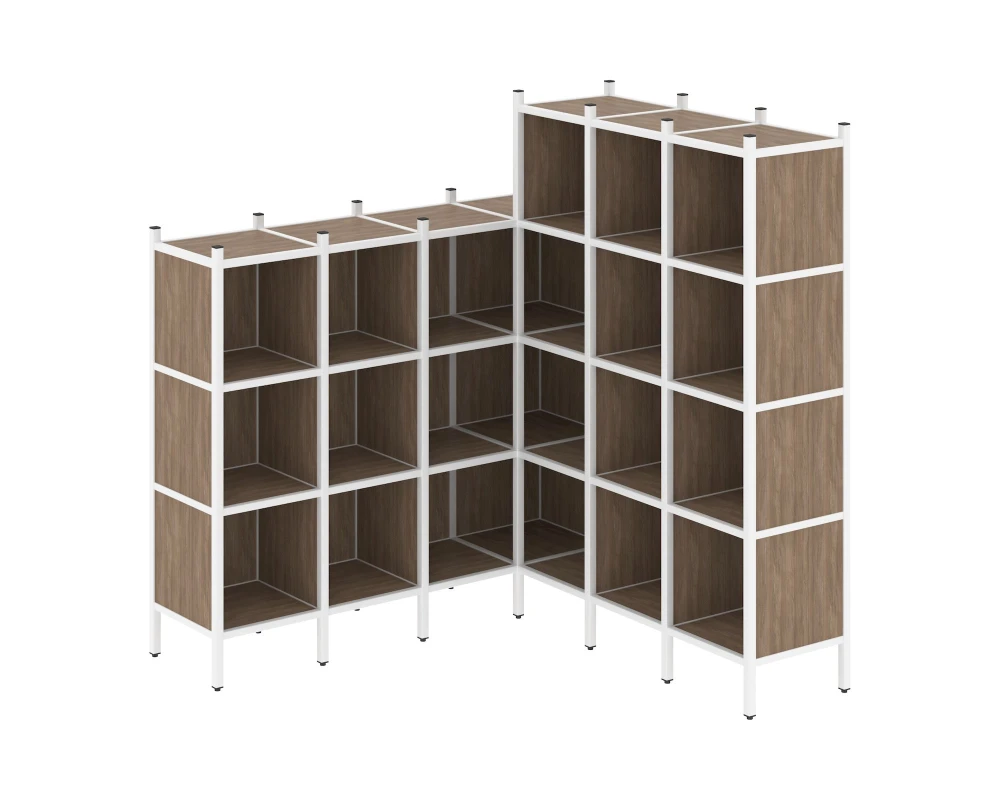 Угловой внутренний стеллаж L-50 1694x1694x1869 Лофт / Loft