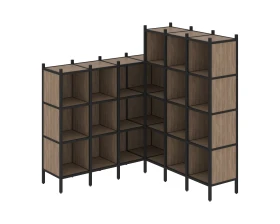 Угловой внутренний стеллаж L-50 1694x1694x1869 Лофт / Loft images