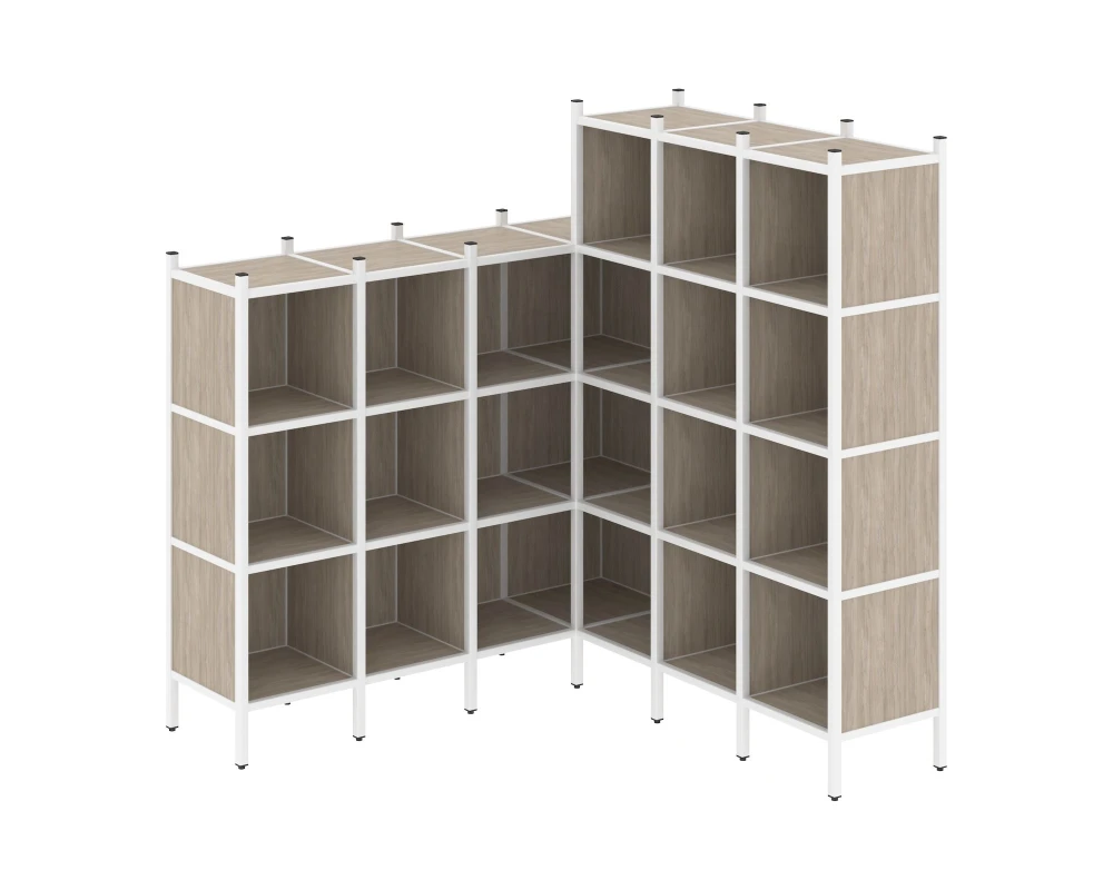 Угловой внутренний стеллаж L-50 1694x1694x1869 Лофт / Loft