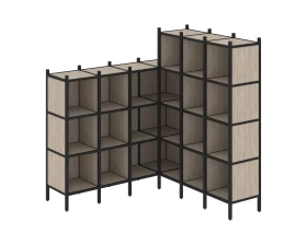 Угловой внутренний стеллаж L-50 1694x1694x1869 Лофт / Loft images