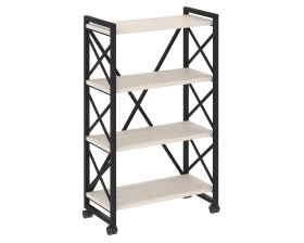 Стеллаж на колесных опорах - 4 полки 800х400х1334 Лофт / Loft images