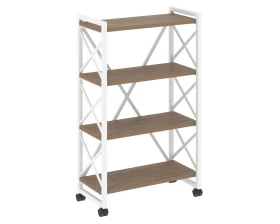 Стеллаж на колесных опорах - 4 полки 800х400х1334 Лофт / Loft images