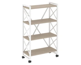 Стеллаж на колесных опорах - 4 полки 800х400х1334 Лофт / Loft images