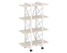 Стеллаж на колесных опорах - 4 полки V 800х400х1334 Лофт / Loft images