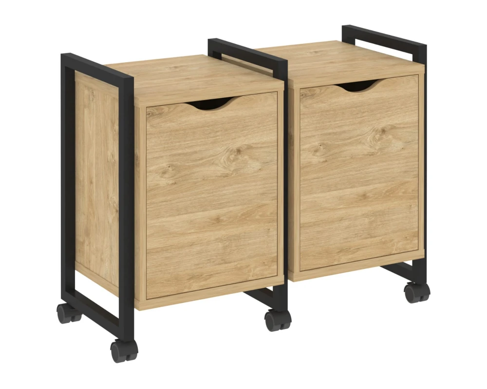 Тумба на колесных опорах наборная. Вариант №2 970х460х767 Лофт / Loft